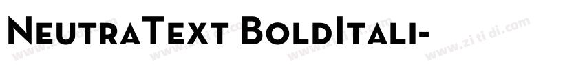 NeutraText BoldItali字体转换